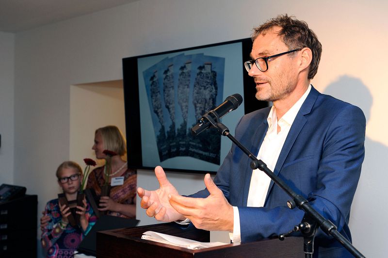 Jurymitglied Matthias Drobinski von der Süddeutschen Zeitung hielt die Laudatio