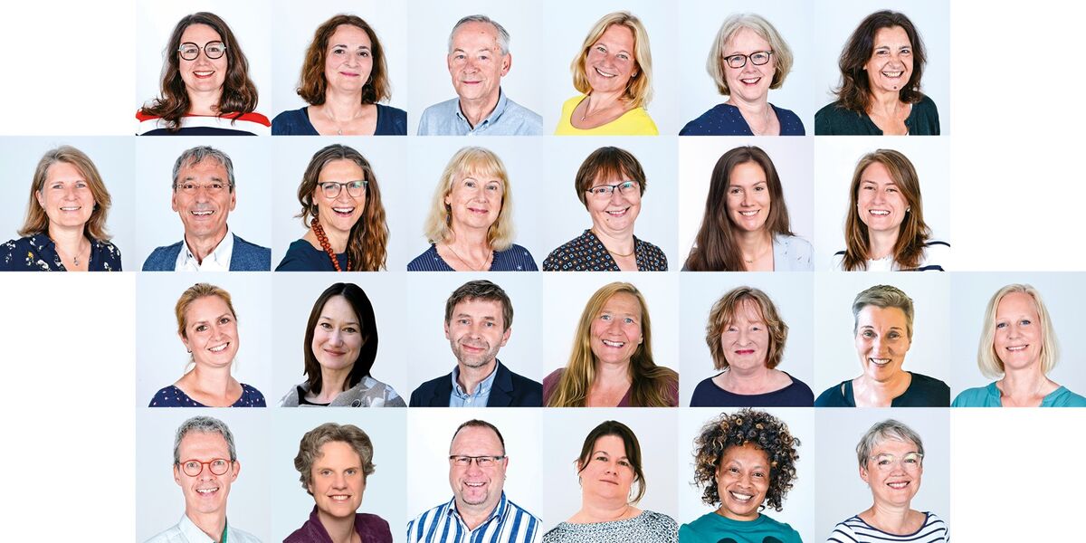 Eine Collage aus Portraits der Teammitglieder