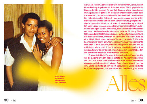 Innenseite aus dem Buch SOWEIT, Foto von Barack und Michelle Obama
