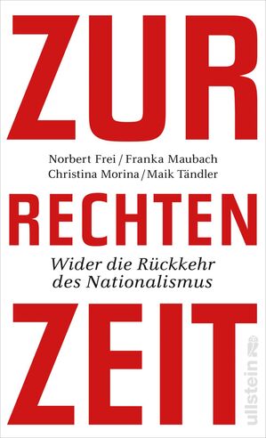 Rote Schrift auf weißem Grund: das Cover des Buches Zur rechten Zeit.
